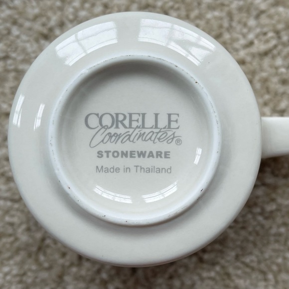 EUC Vintage Corelle Coordinates STONEWARE Set of 2 Rooster Chicken Graphic Mugs - Picture 6 of 6